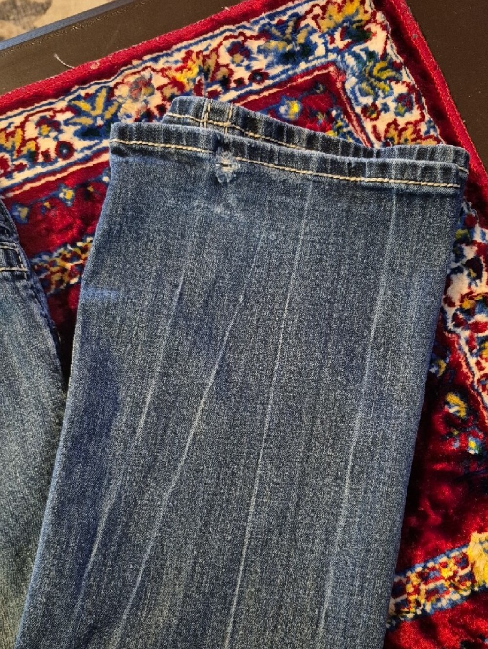 Miss Me Booycut Jeans Fleur-de-Lis Embellished emblemon Back Pockets.y2k.(2083C) - Picture 13 of 14